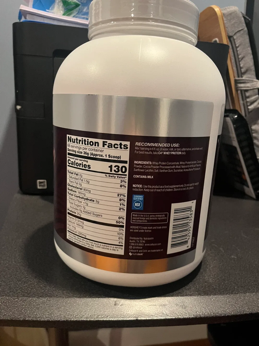 C4 Whey Protein - Hershey's Milk Chocolate Flavor image indicator(2)