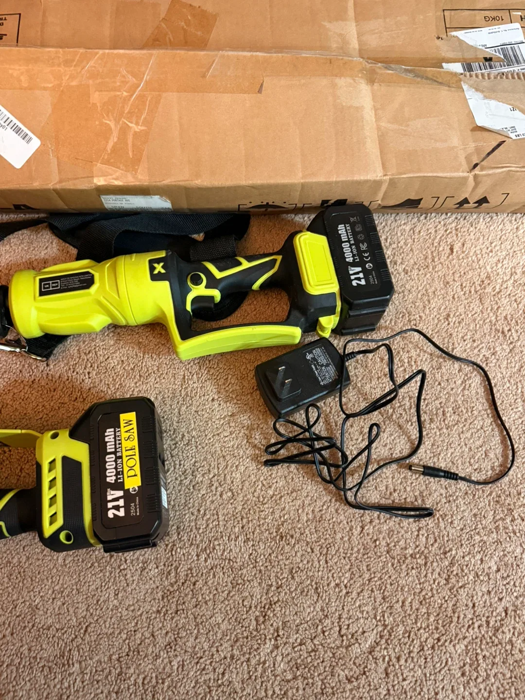 SuperHandy 21V Cordless Pole Saw w/ Battery & Charger image indicator(6)