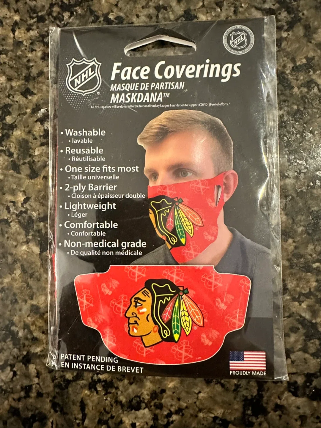 NHL Chicago Blackhawks Face Covering Maskdana - New thumbnail