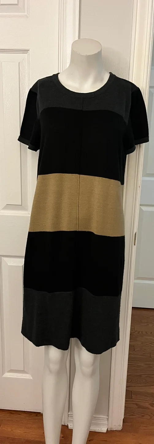 Calvin Klein Striped Sweater Dress image indicator(2)