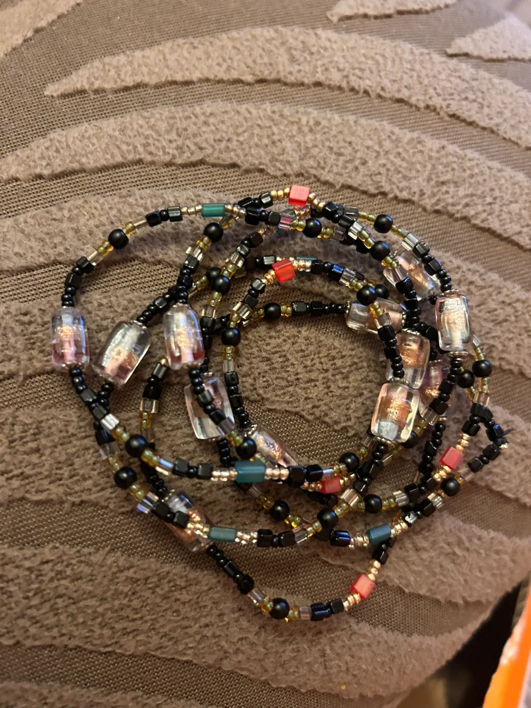 Wink to the Kindred – Handcrafted Black Czech Glass Necklace thumbnail