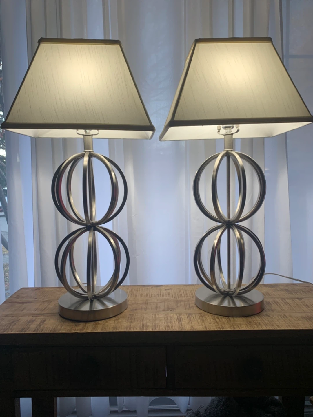Modern Metal Table Lamps - Set of 2