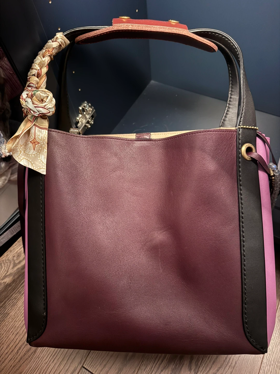 Coach Leather Harmony hobo - Purple & Brown