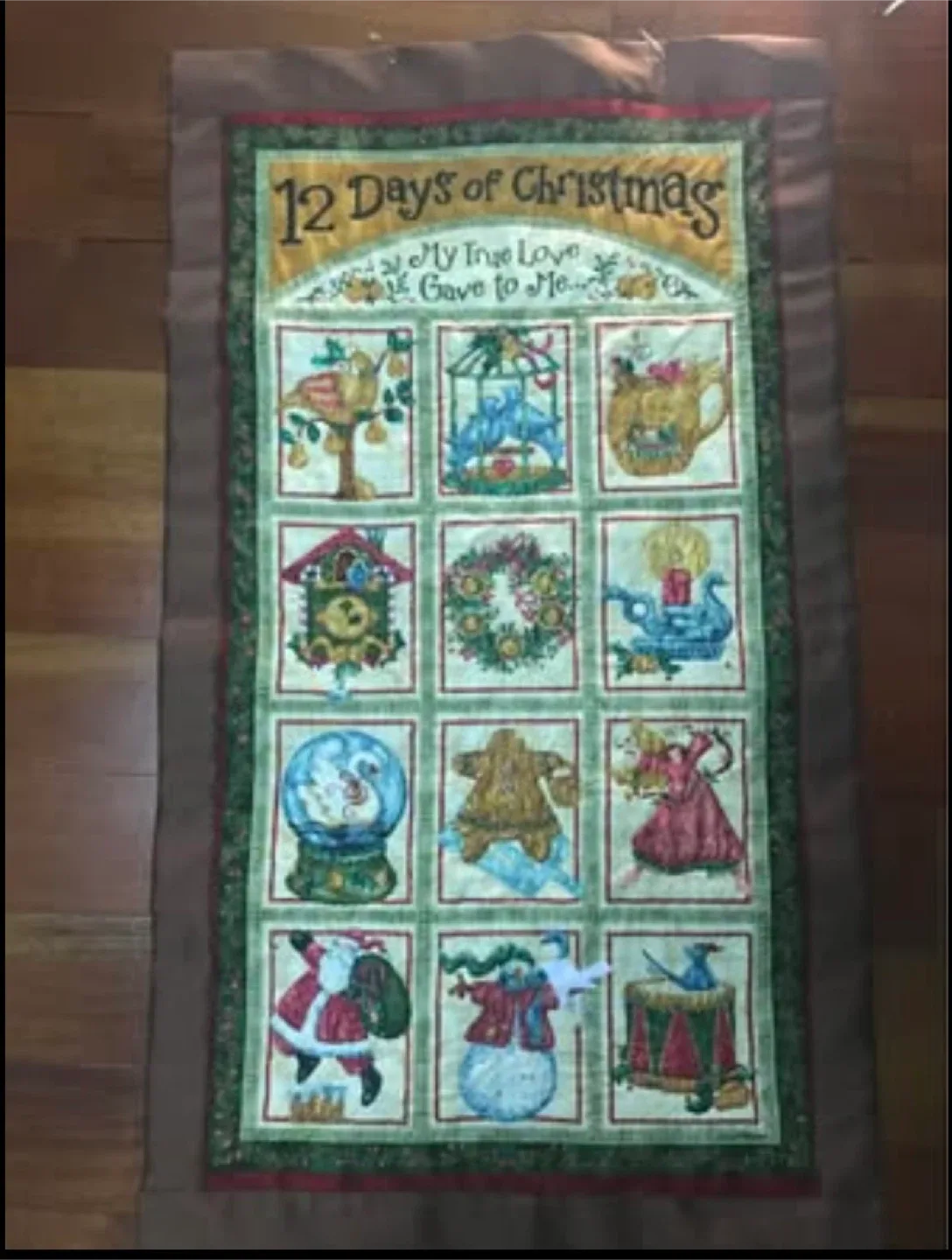 12 Days of Christmas Quilted Wall Hanging thumbnail