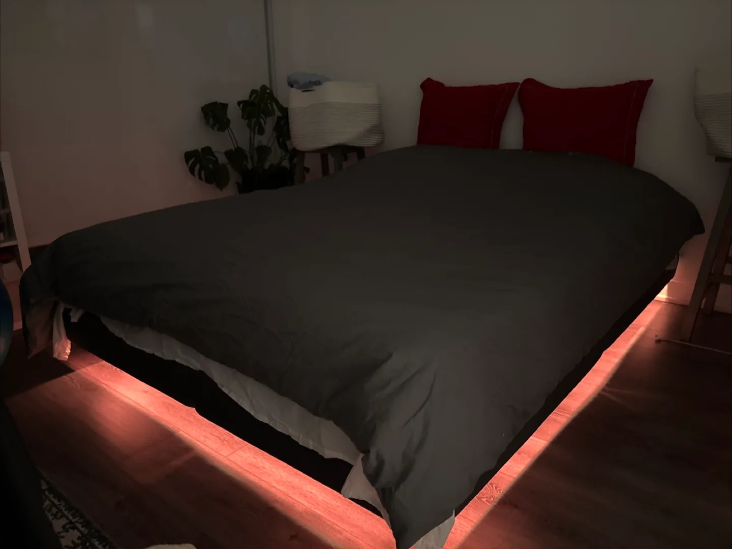 Queen Bed frame with LED lights image indicator(4)