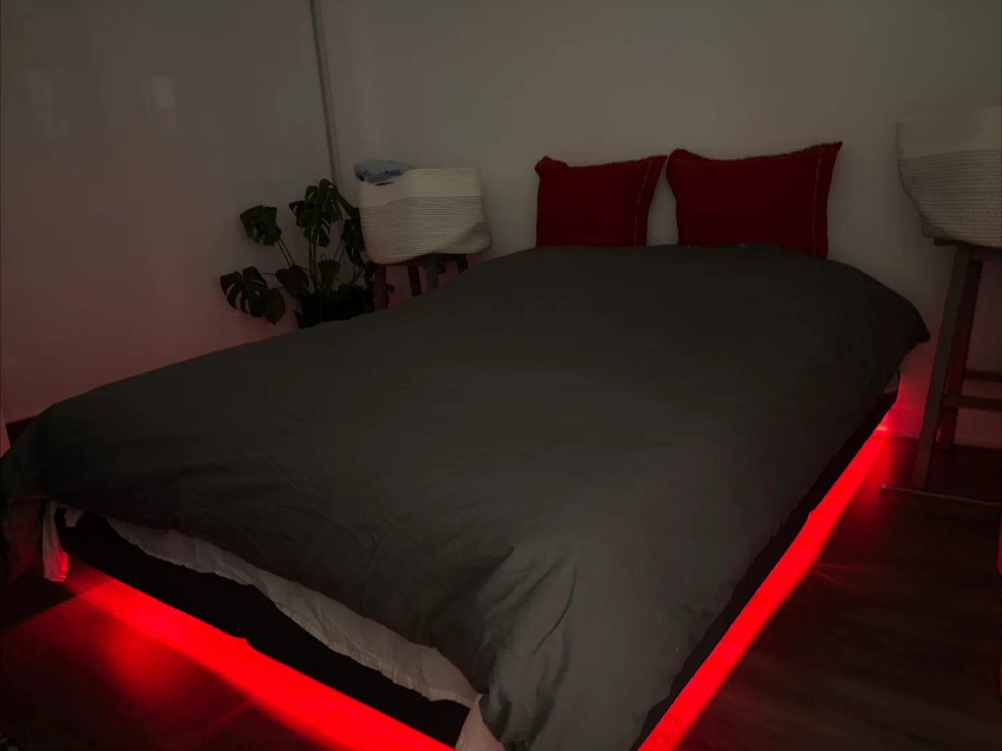 Queen Bed frame with LED lights image indicator(3)