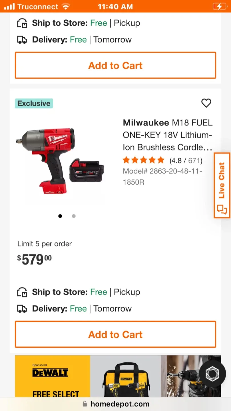 Milwaukee M18 Fuel 1/2” Impact Torque Wrench Kit image indicator(2)