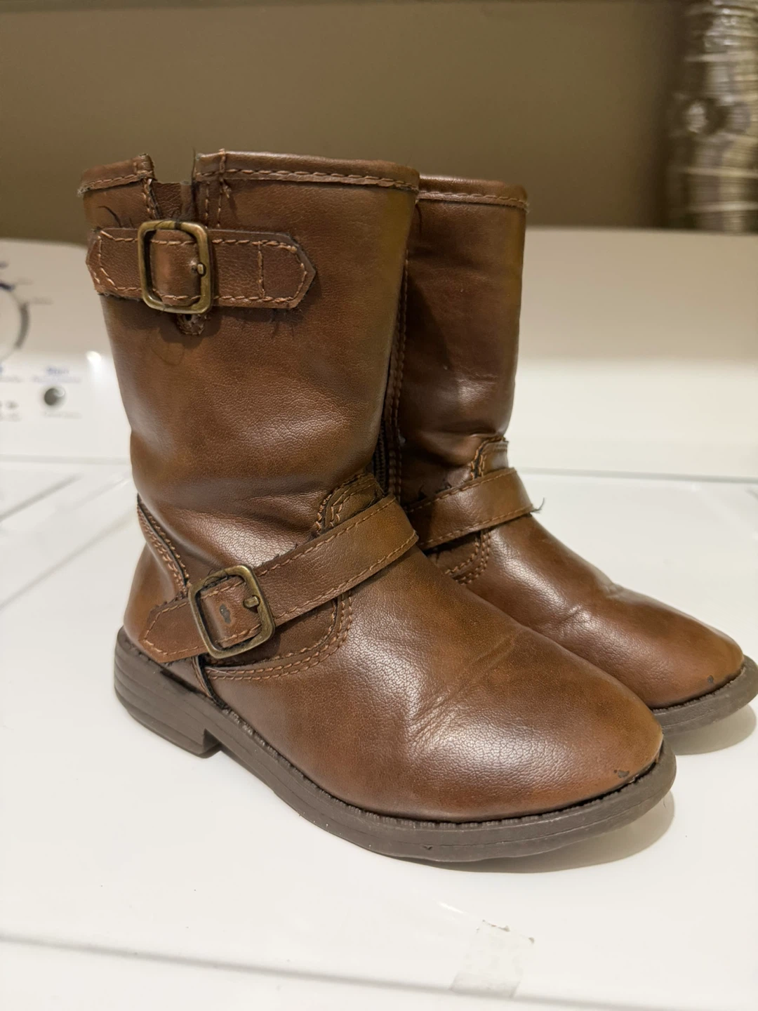 Carters Brown Leather Boots - Size 11