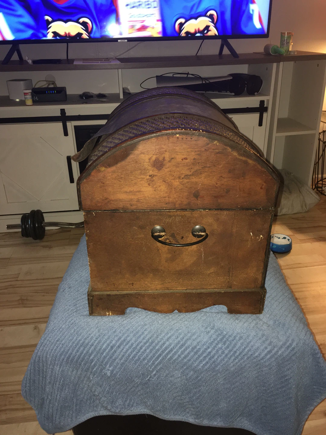 Vintage Wooden Steamer Trunk - photo 3