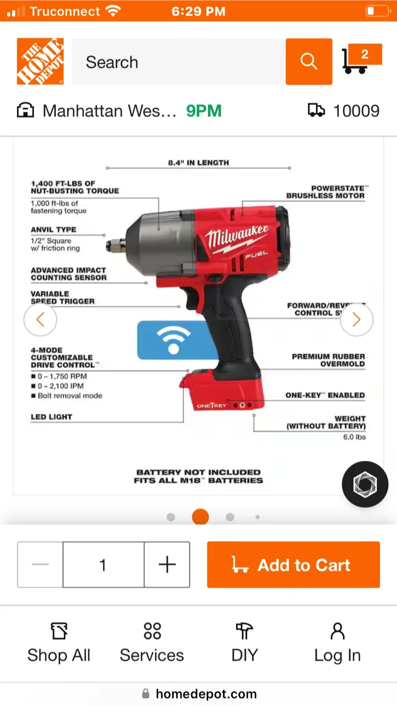 Milwaukee M18 Fuel 1/2” Impact Torque Wrench Kit image indicator(3)