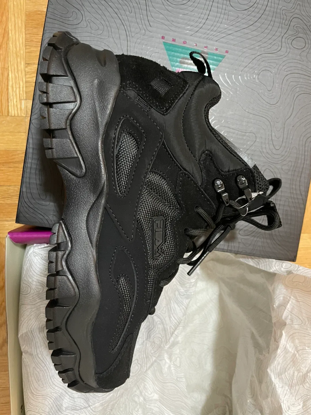 Fila Explore Black Hiking Boots - Brand New! image indicator(4)