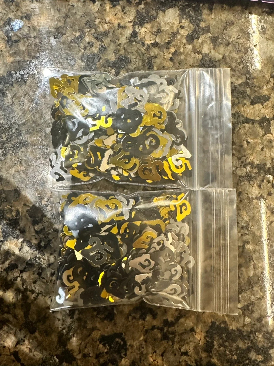 Confetti - Black, Gold & Silver “25” Birthday image indicator(2)