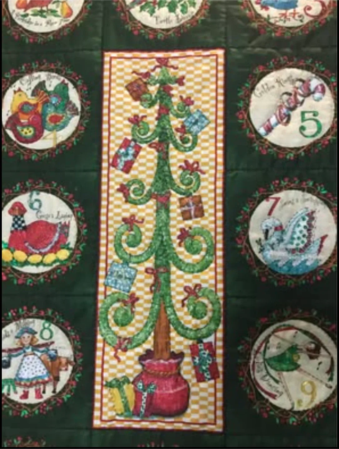 The Twelve Days of Christmas handmade wallhanging image indicator(2)
