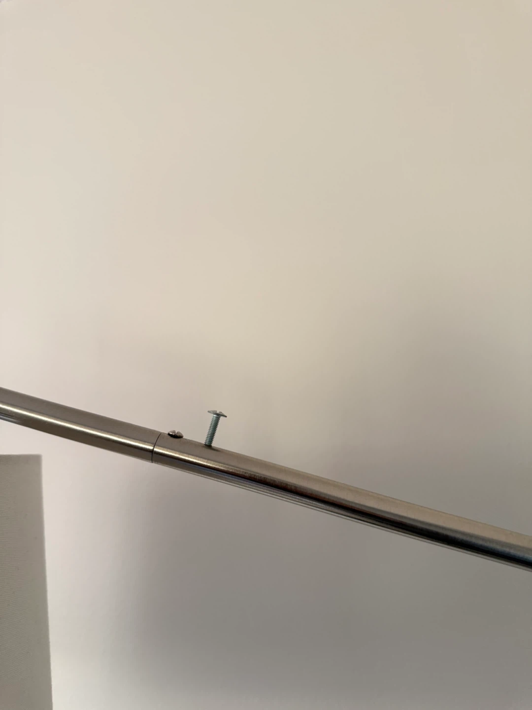 Silver Floor Lamp with White Shade - photo 2