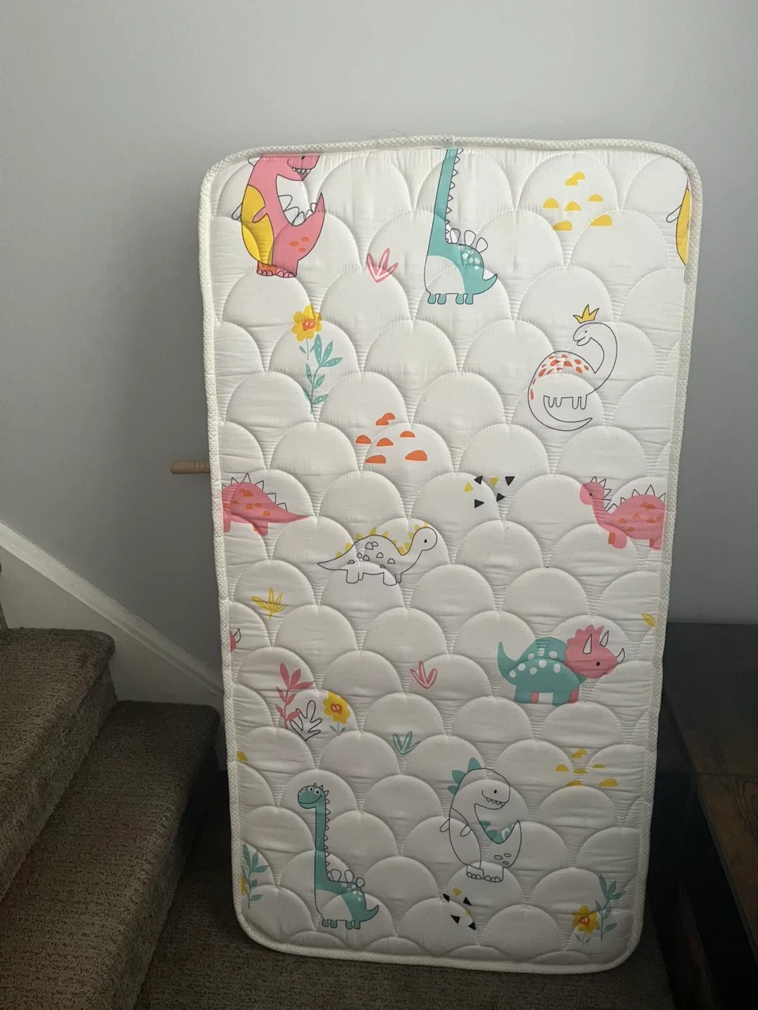 Dinosaur Print Crib Mattress - Excellent Condition! thumbnail