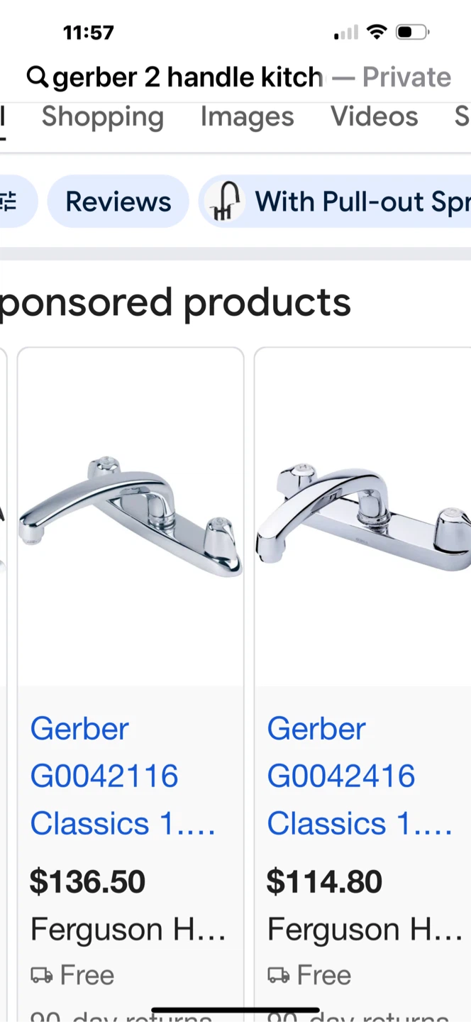 Gerber Classics Two Handle Kitchen Faucet - photo 2