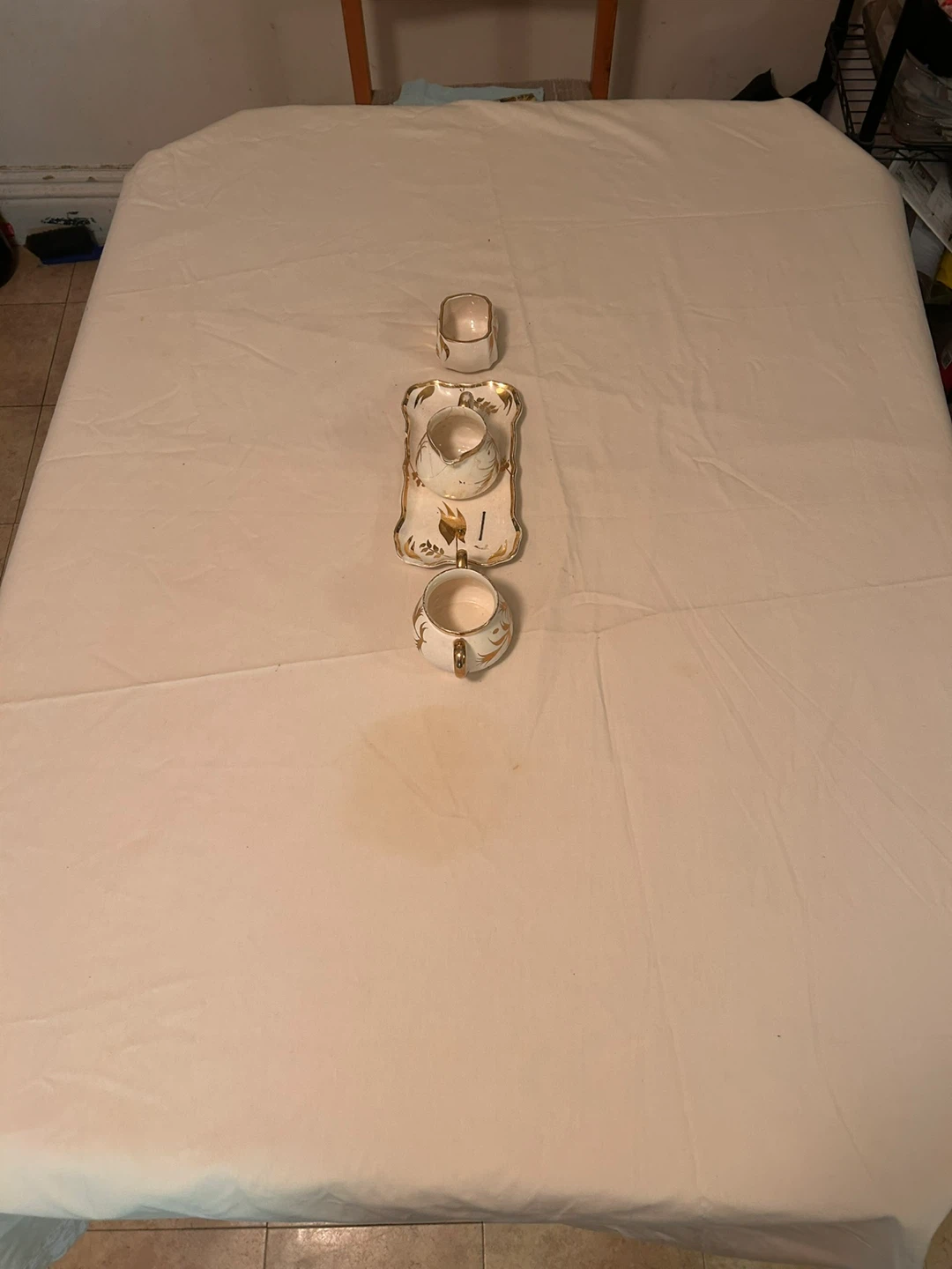 🥕 Vintage Lace Trimmed Linen Tablecloth - Cream 🥕 - photo 3