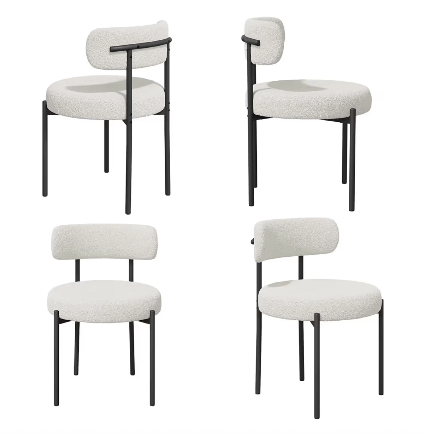 ✨ Set of 4 Modern Accent / Dining Chairs – $400 (like new) ✨ - photo 2