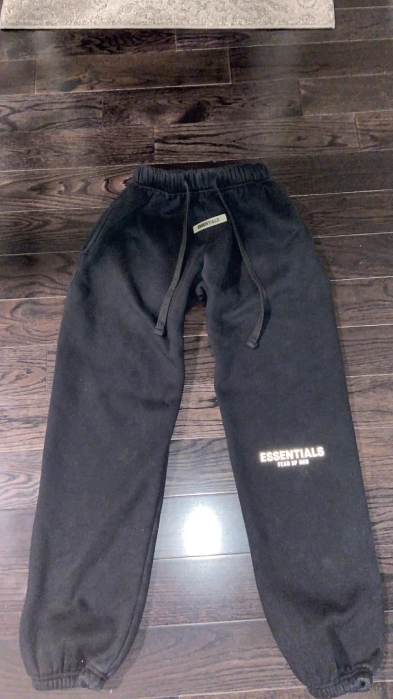Essentials Fear of God Black Sweatpants - Size S