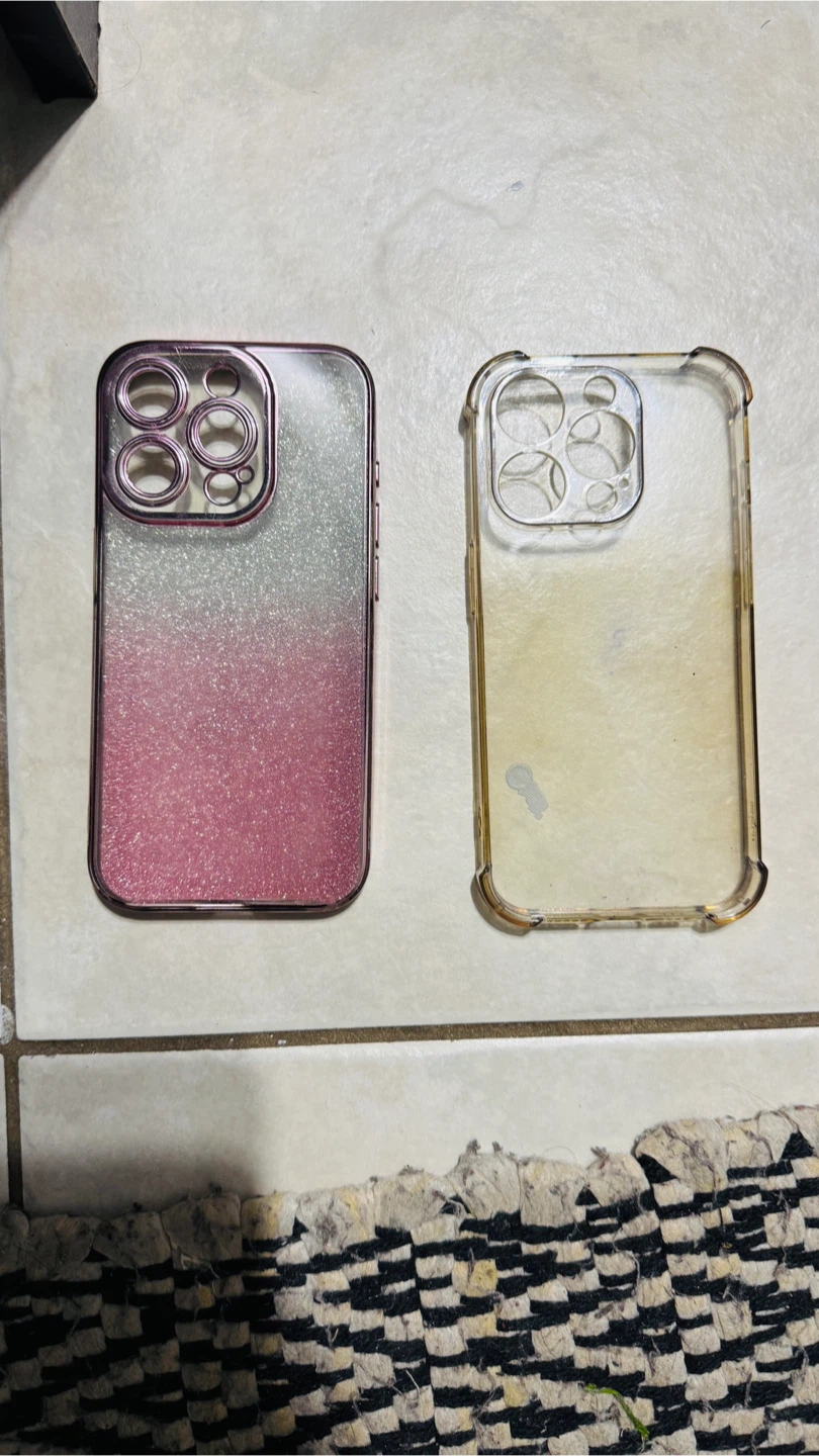 iPhone Cases - Pink Glitter & Clear - photo 2