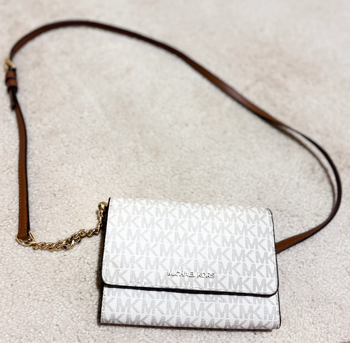 Michael Kors White Crossbody Bag