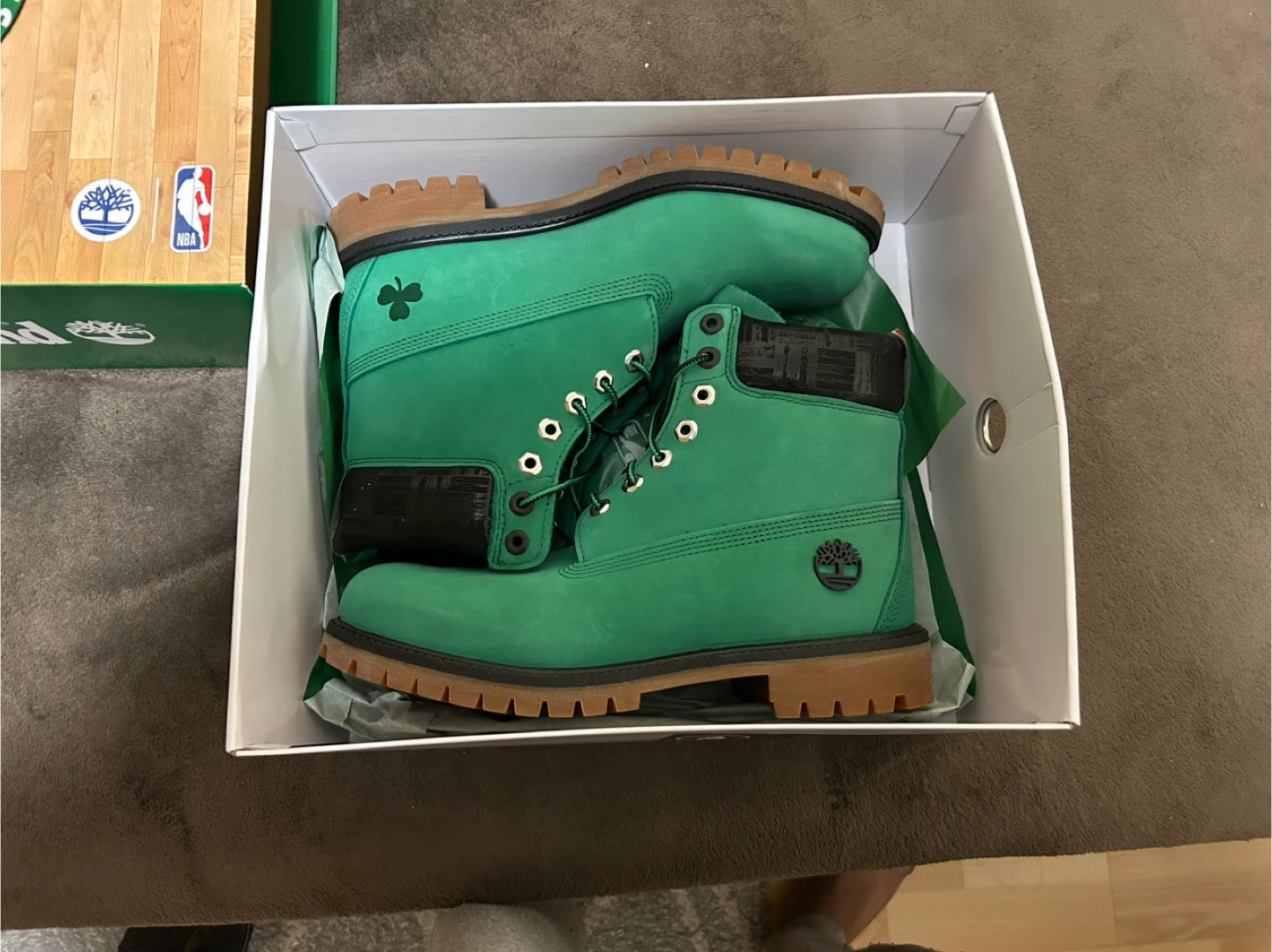 Timberland Premium Waterproof Boots - Boston Celtics, Size 9 - photo 2