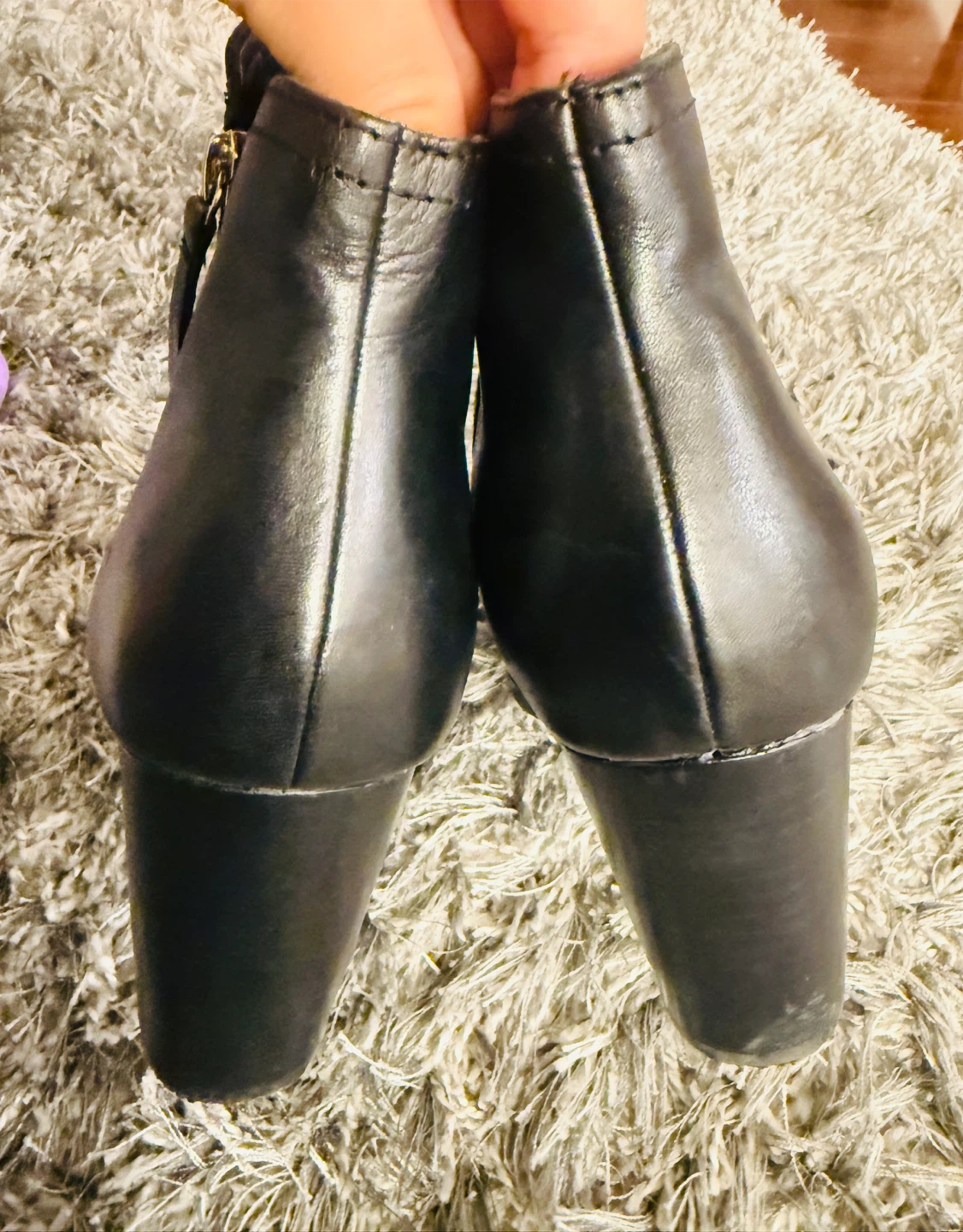 Aldo Black Leather Ankle Boots - Size US 7 - photo 3