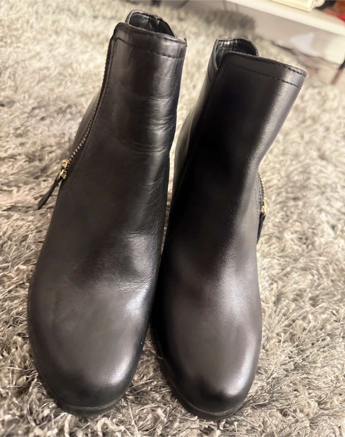 Aldo Black Leather Ankle Boots - Size US 7 - photo 2