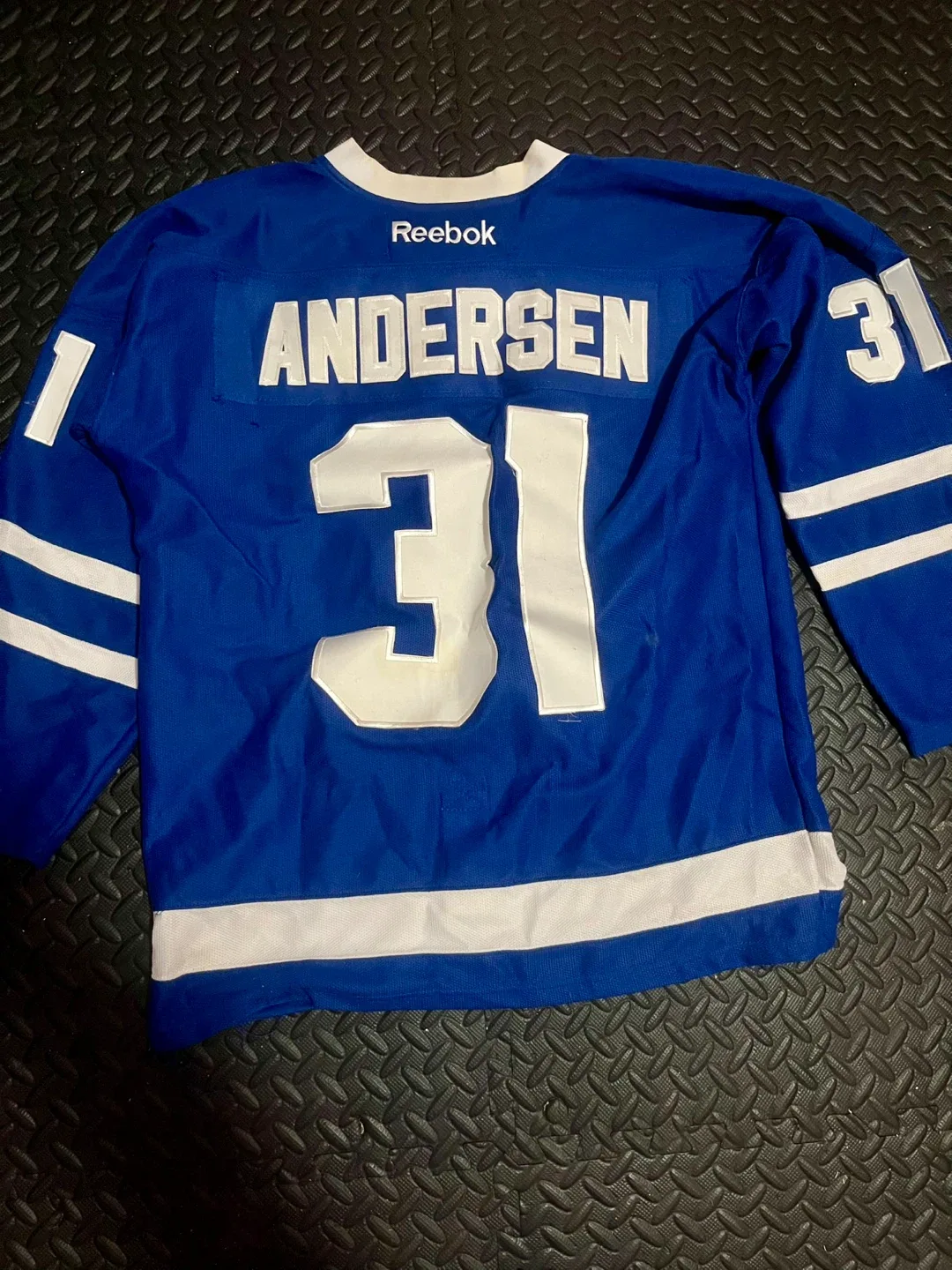 Reebok Toronto Maple Leafs Andersen #31 Hockey Jersey Size 48 thumbnail