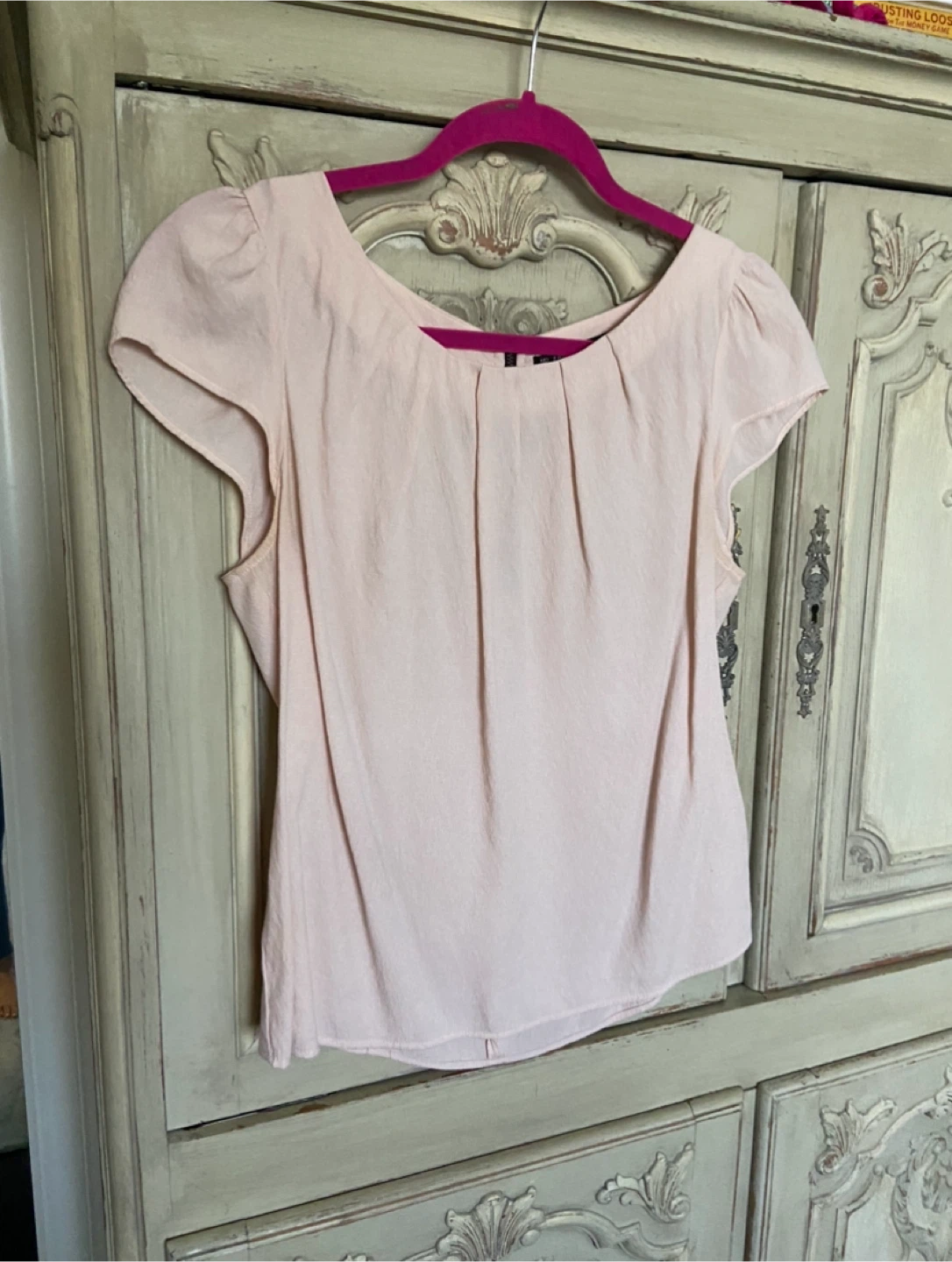 Pink Short Sleeve Blouse