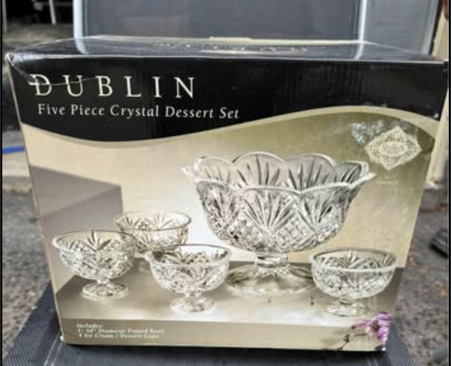Crystal Dessert Set - New in Box