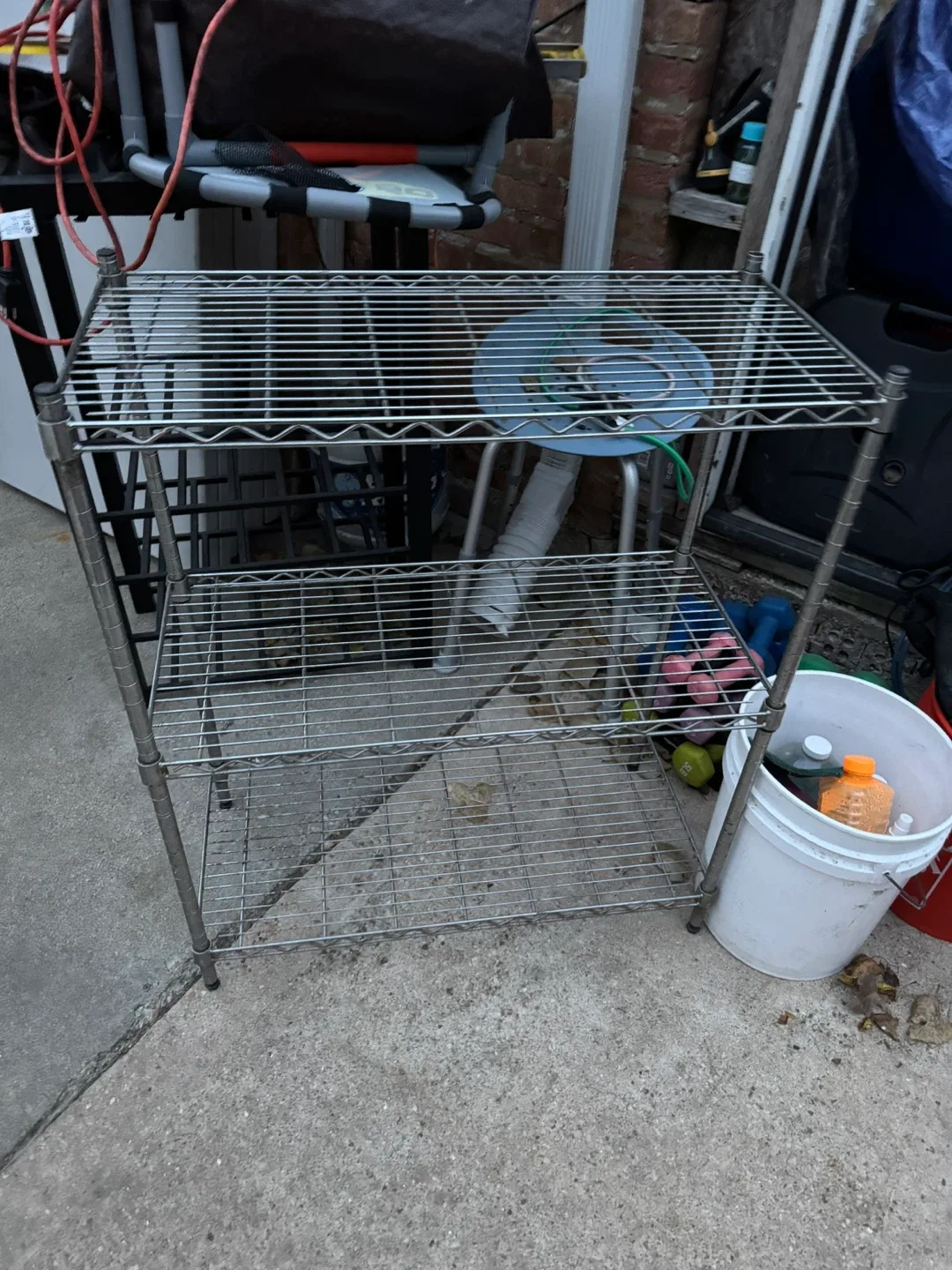 Chrome Metal Wire Shelving Unit thumbnail