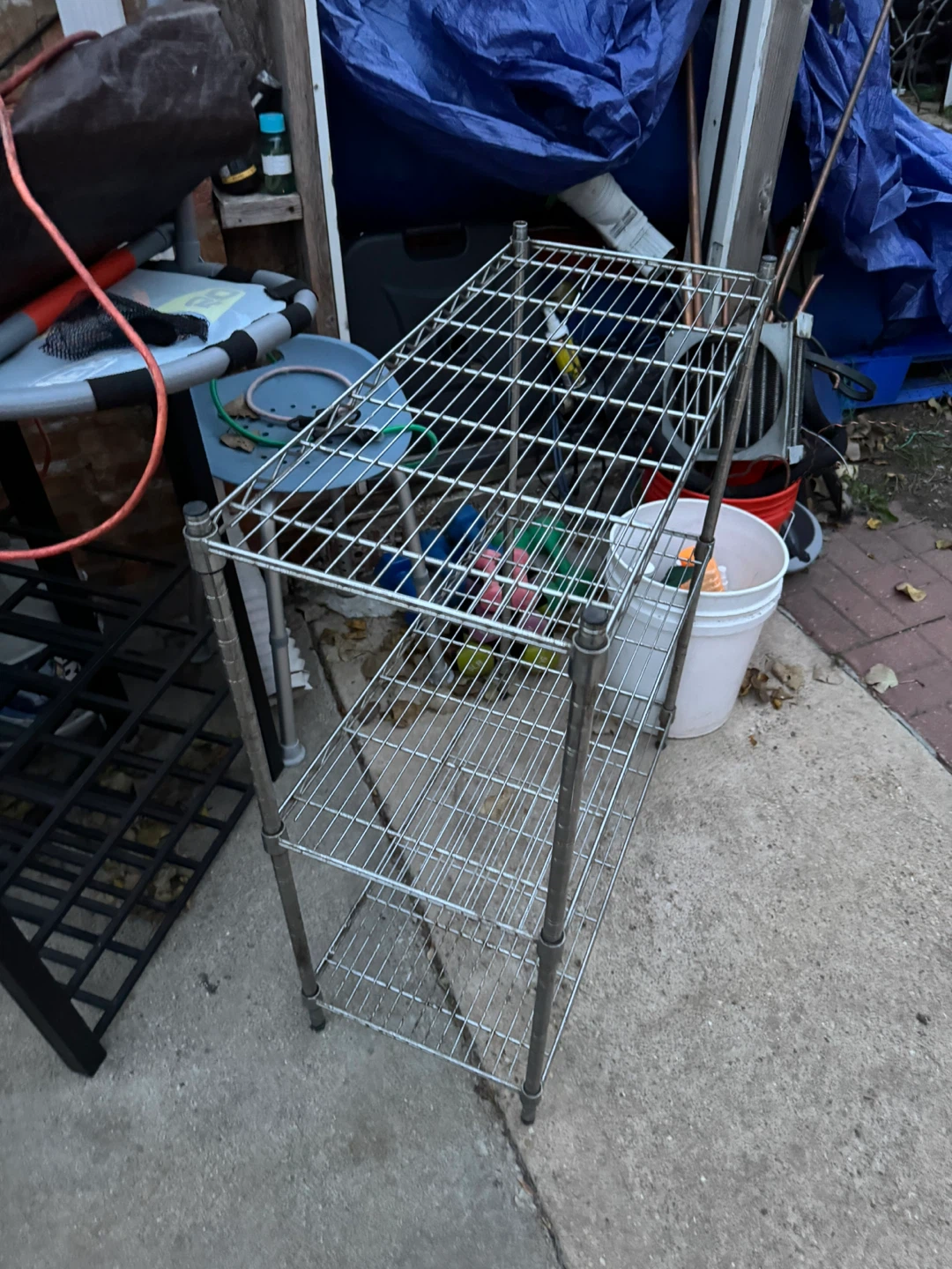 Chrome Metal Wire Shelving Unit - photo 2