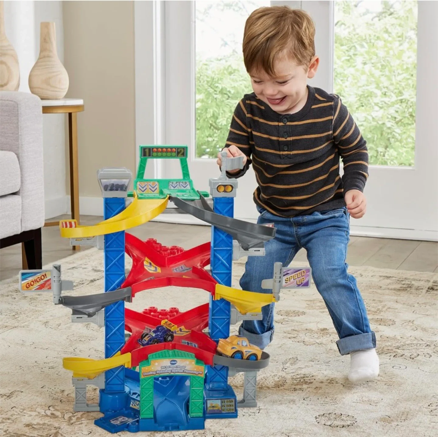 New VTech Go Go Smart Wheels Dueling Spinning Spirals Raceway image indicator(5)