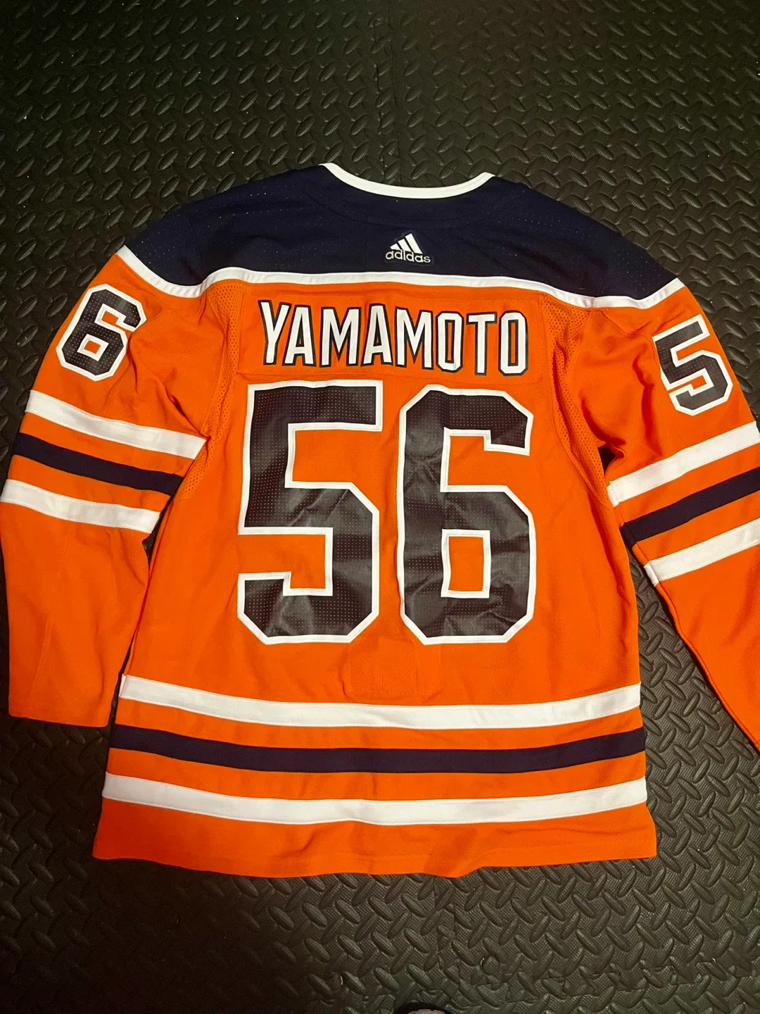 #56 Kailer Yamamoto Edmonton Oilers Adidas Jersey Size 50 thumbnail