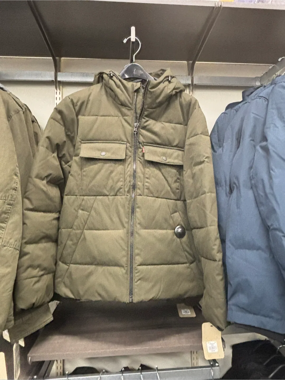 Levi’s Men’s Olive Winter Puffer Jacket