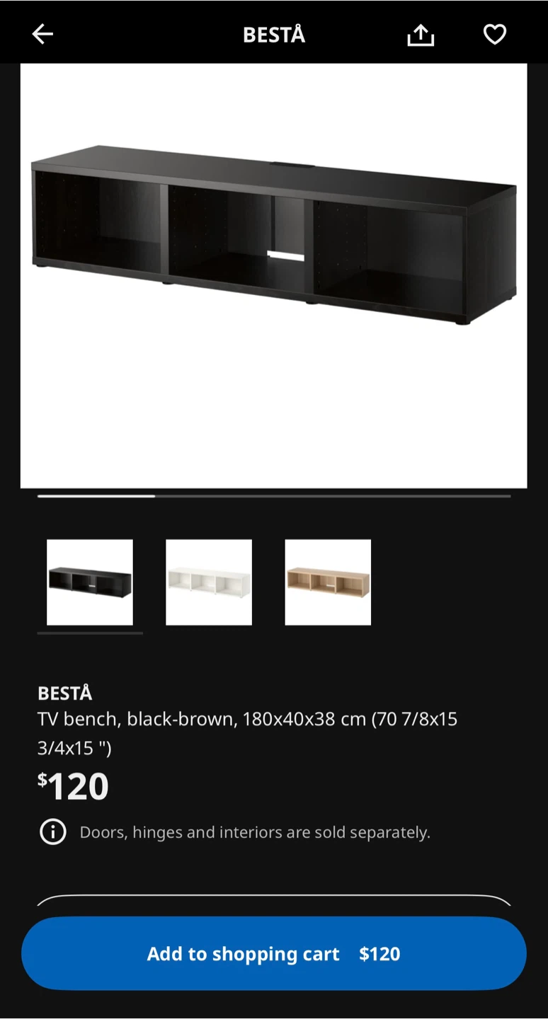 Ikea Besta TV Bench