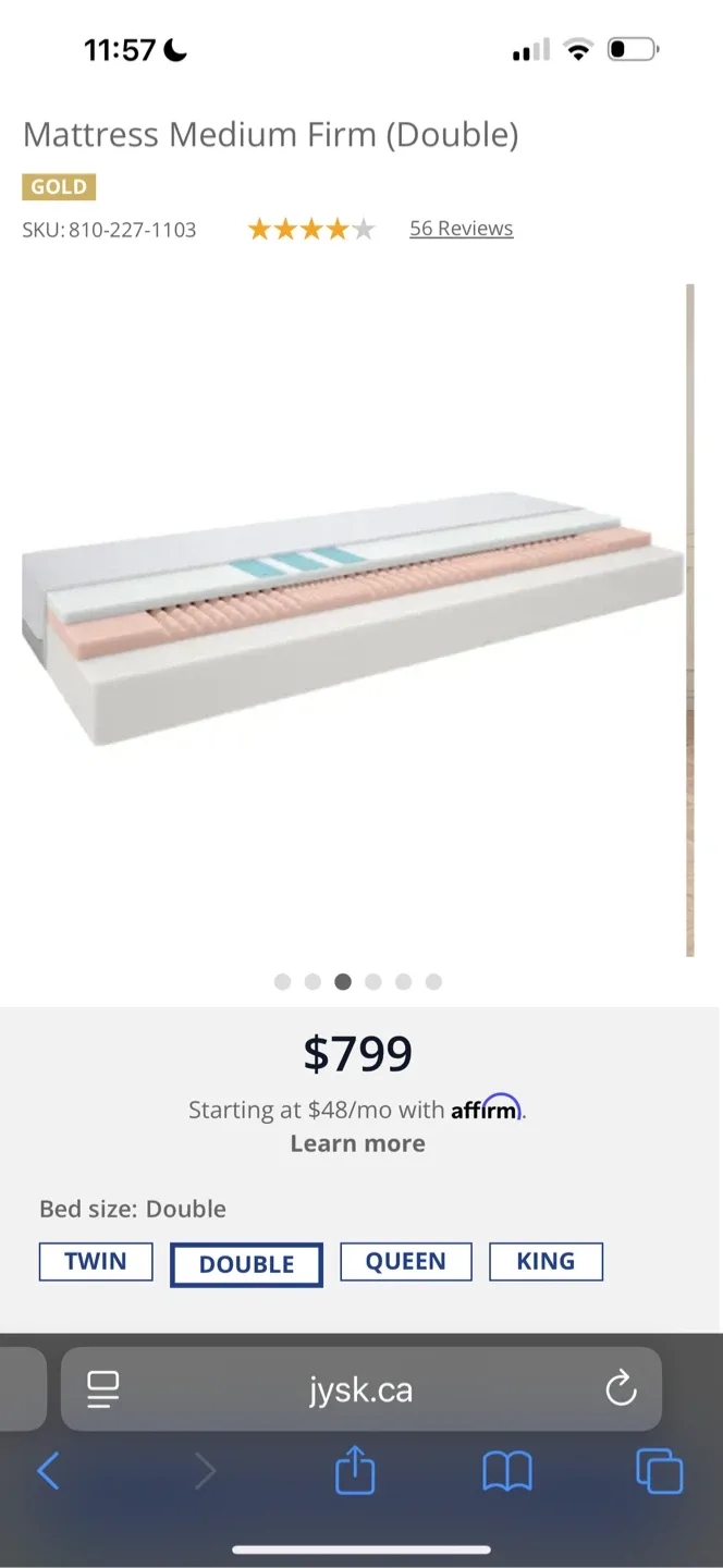 Full/Double Mattress, Bedframe & Duvet/Blanket image indicator(6)