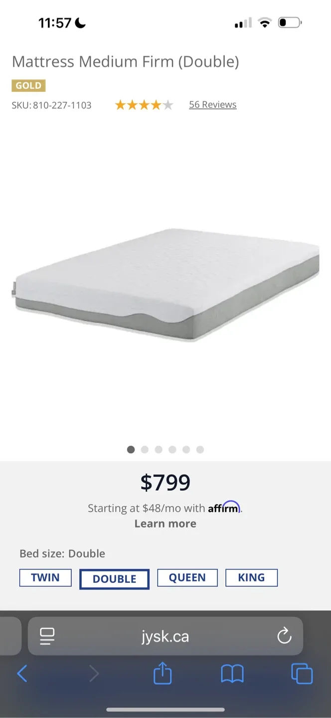 Full/Double Mattress, Bedframe & Duvet/Blanket image indicator(7)