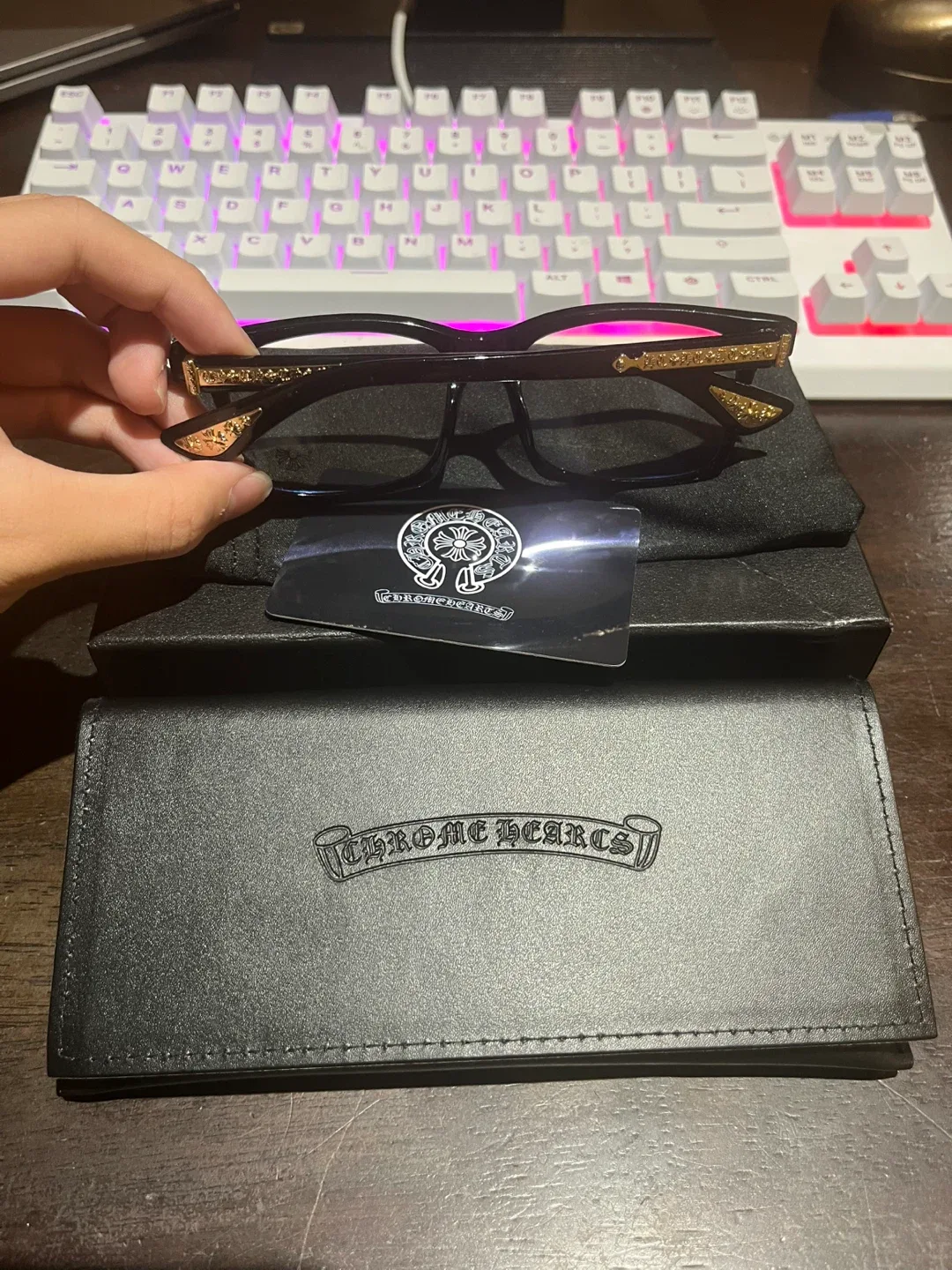 Chrome Hearts Eyeglasses - Black & Gold image indicator(2)