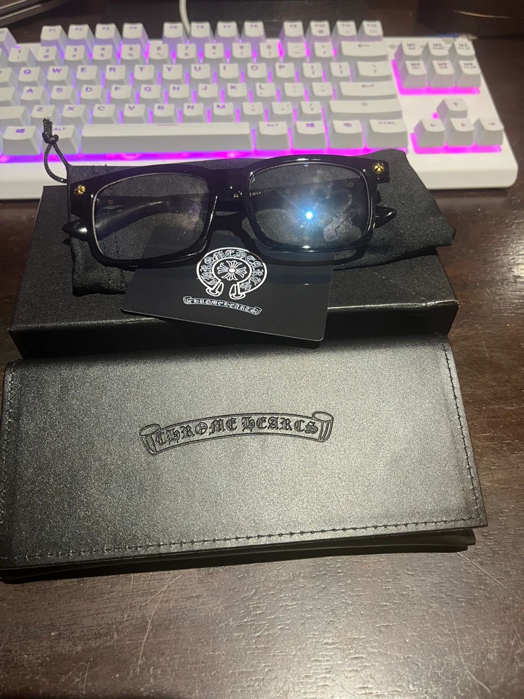 Chrome Hearts Eyeglasses - Black & Gold