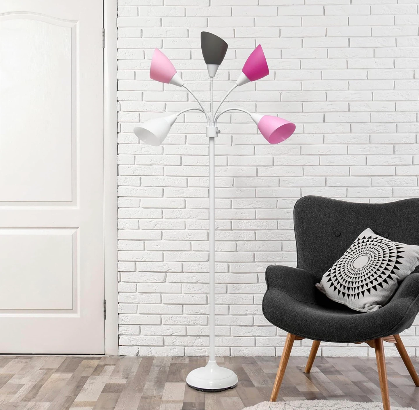 Simple Designs 5-Light Adjustable Gooseneck Floor Lamp - photo 5