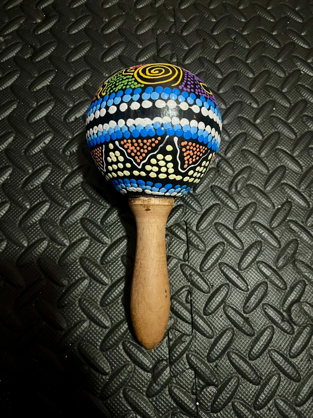 Colorful Hand-Painted Maraca