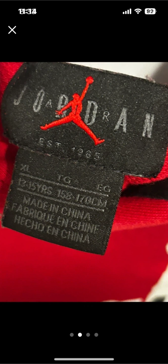 Nike Air Jordan Red Hoodie - Size XL (13-15 Yrs) - photo 2