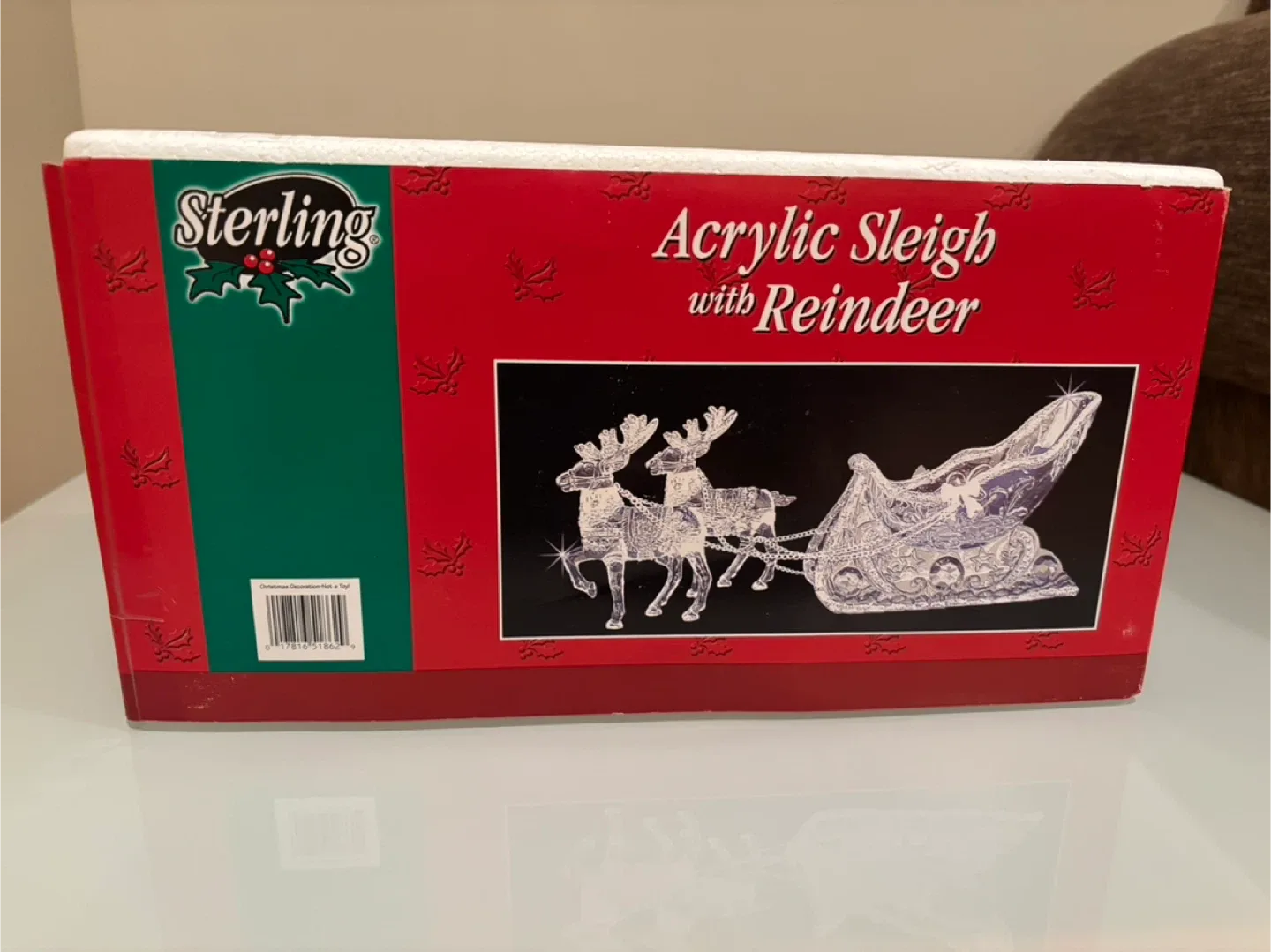 Sterling Acrylic Sleigh with Reindeer image indicator(2)