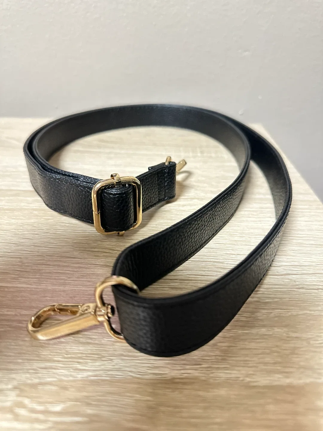 Black Leather Handbag Strap