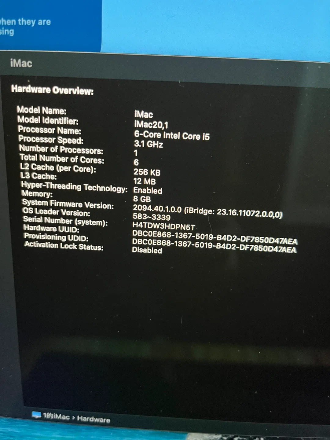 iMac 27” (2020) Apple Keyboard & Magic Mouse Included image indicator(6)