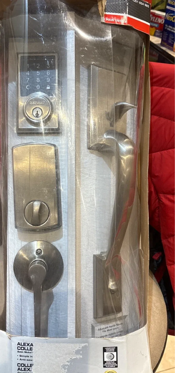 Defiant 🥕 Alexander Electronic Entrance Handleset, Satin Nickel image indicator(2)