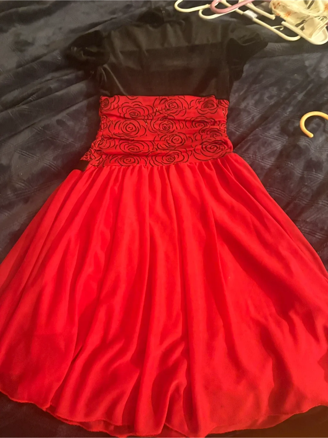 Red & Black Dress with Bolero