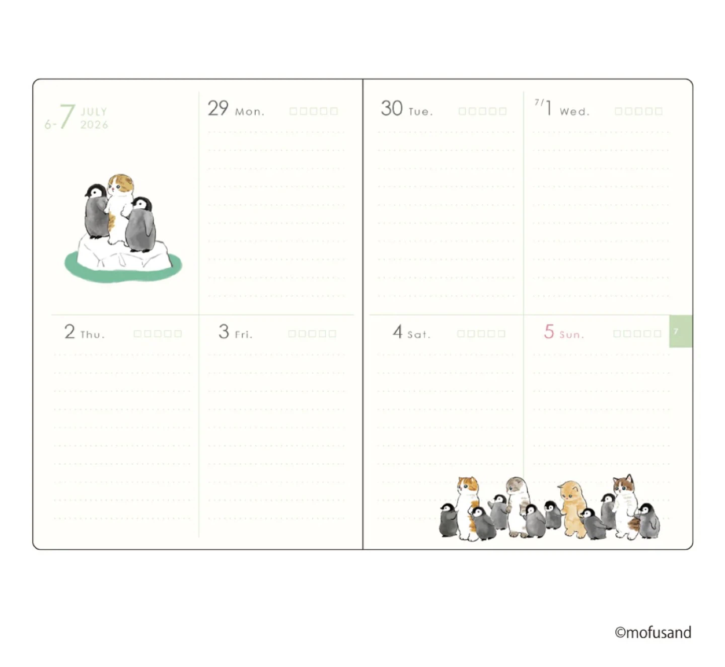 New Mofusand Block Weekly Diary 2025-2027 - photo 5